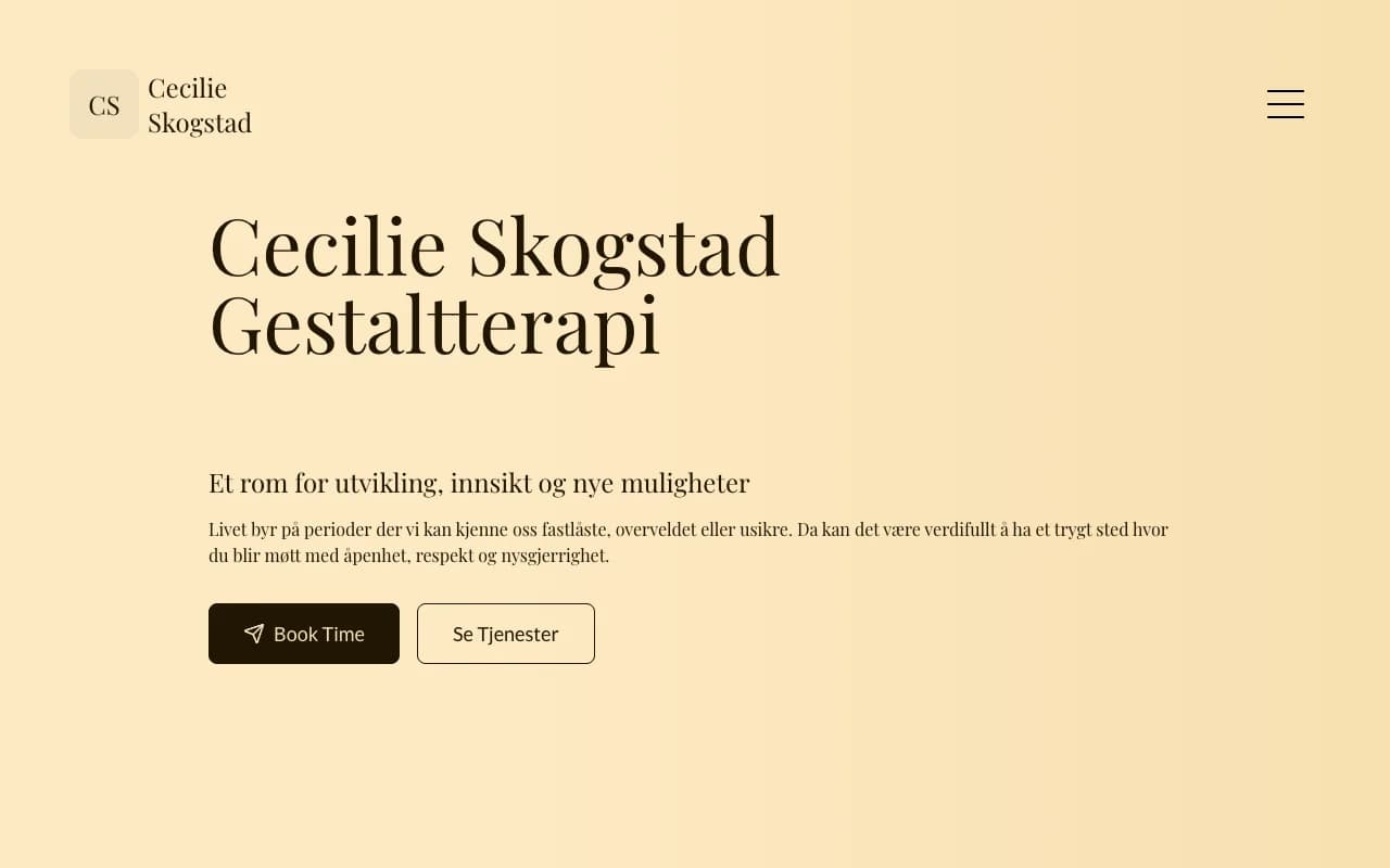 The website FlowDev built with Cecilie Skogstad